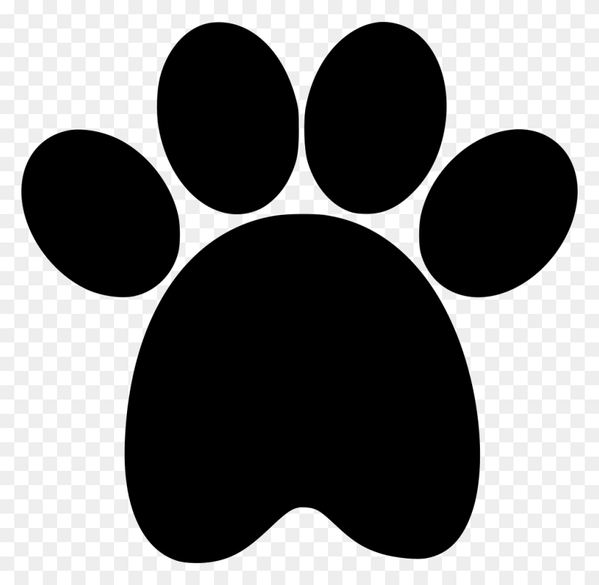 980x956 File Svg Dog Paw Print With Heart, Footprint, Stencil HD PNG Download