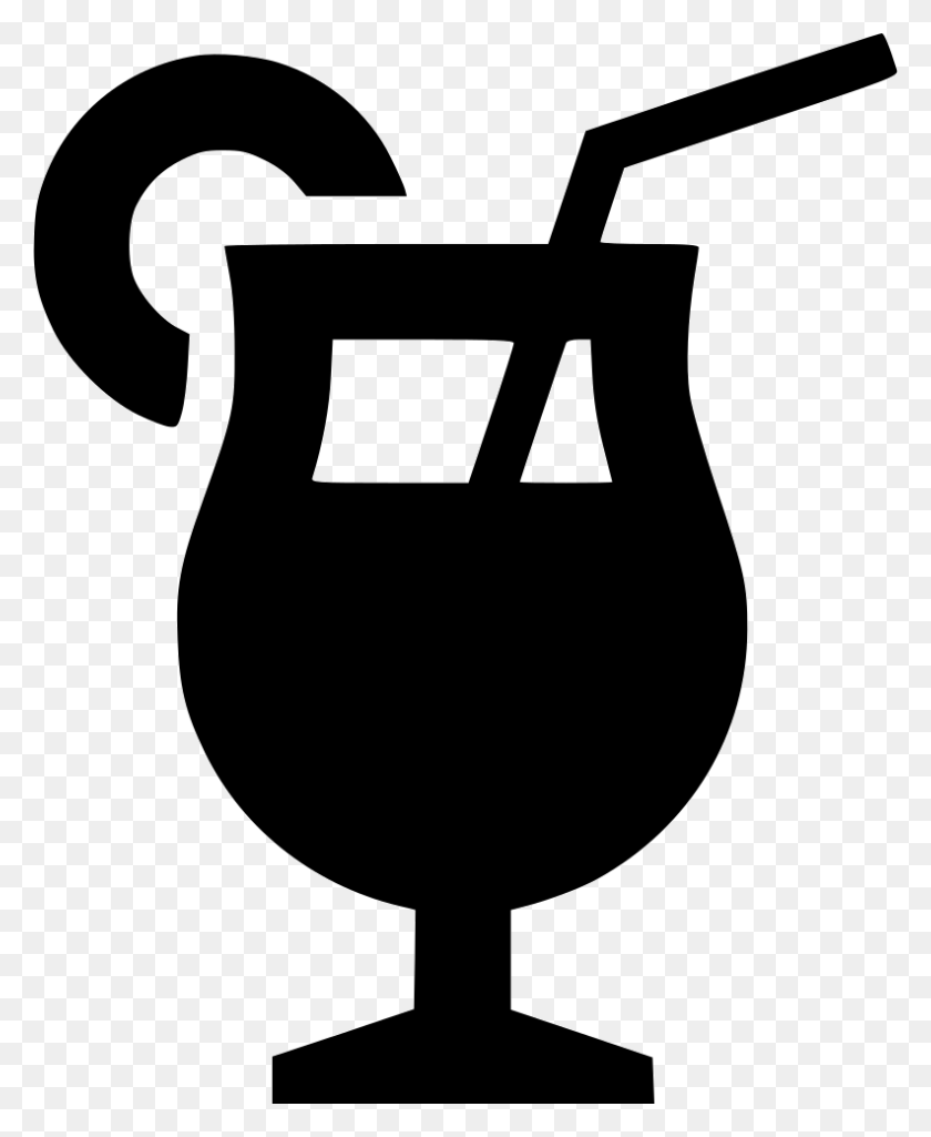 792x980 File Svg Drink Icon, Glass, Stencil, Alcohol HD PNG Download
