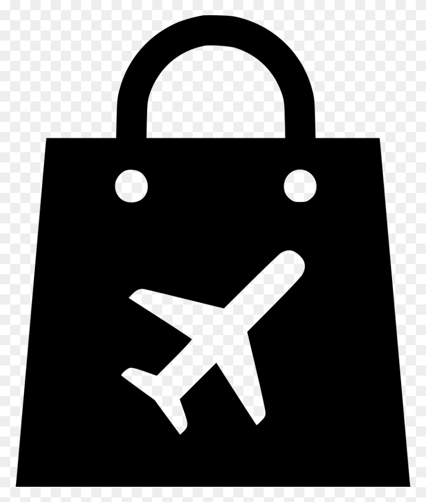 822x980 File Svg Duty Free Icon, Cross, Symbol, Shopping Bag HD PNG Download