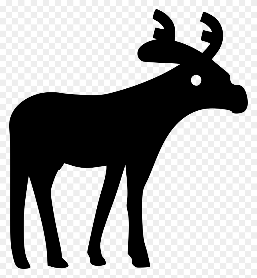 900x980 File Svg Elk, Mammal, Animal, Horse HD PNG Download