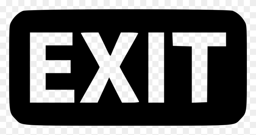980x482 File Svg Exit Button Icon, Label, Text, Vehicle HD PNG Download