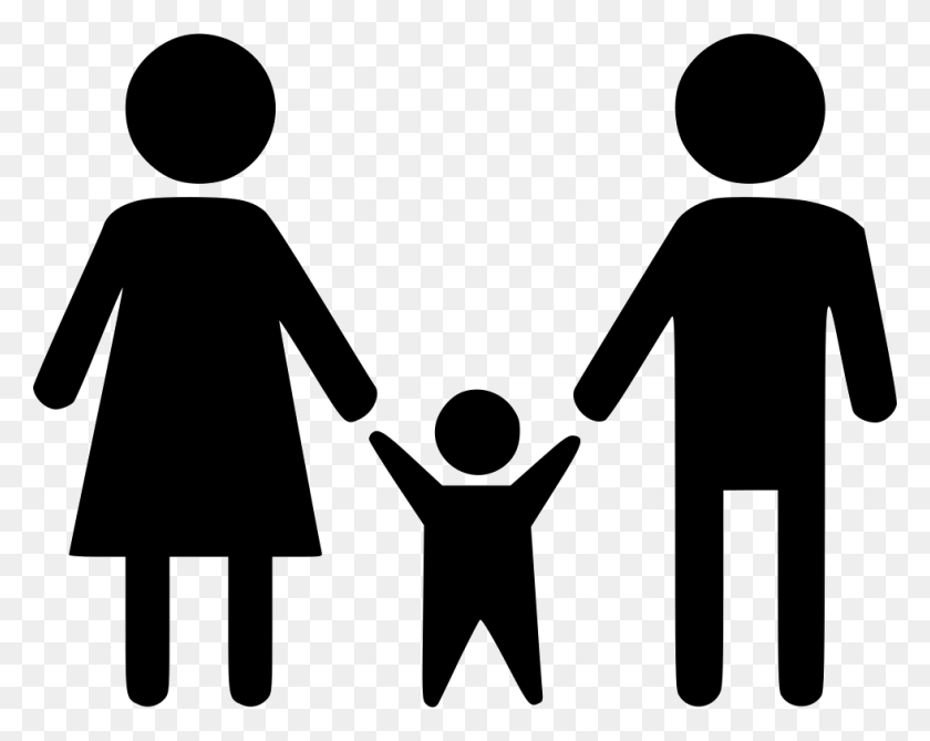 980x766 File Svg Father Mother And Son, Person, Human, Hand HD PNG Download