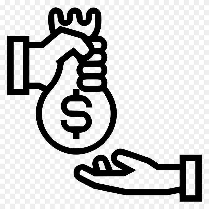 980x980 File Svg Financing Icon, Hand, Text, Stencil HD PNG Download