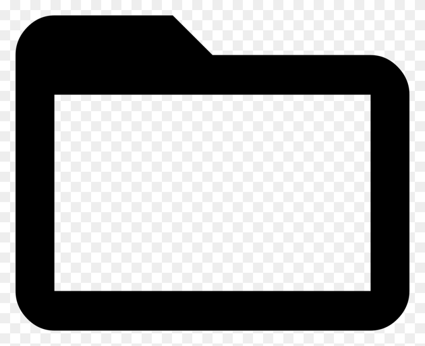 982x788 File Svg Folder Icon Black And White, Screen, Electronics, Text HD PNG Download