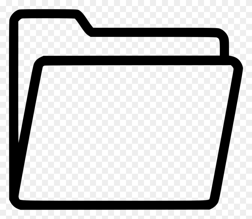 980x844 File Svg Folder Icon White, File Binder, File Folder Hd Png Скачать