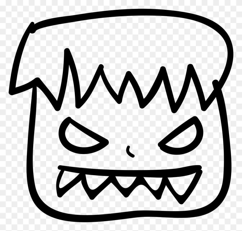 980x934 File Svg Free Monster Face, Dynamite, Bomb, Weapon HD PNG Download