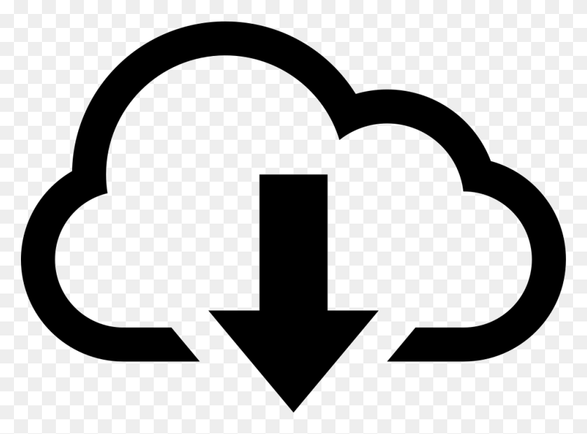 980x706 File Svg From Cloud Icon, Stencil, Symbol, Emblem HD PNG Download