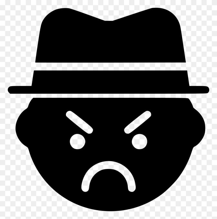 980x992 File Svg Gangster Icon, Clothing, Apparel, Stencil HD PNG Download