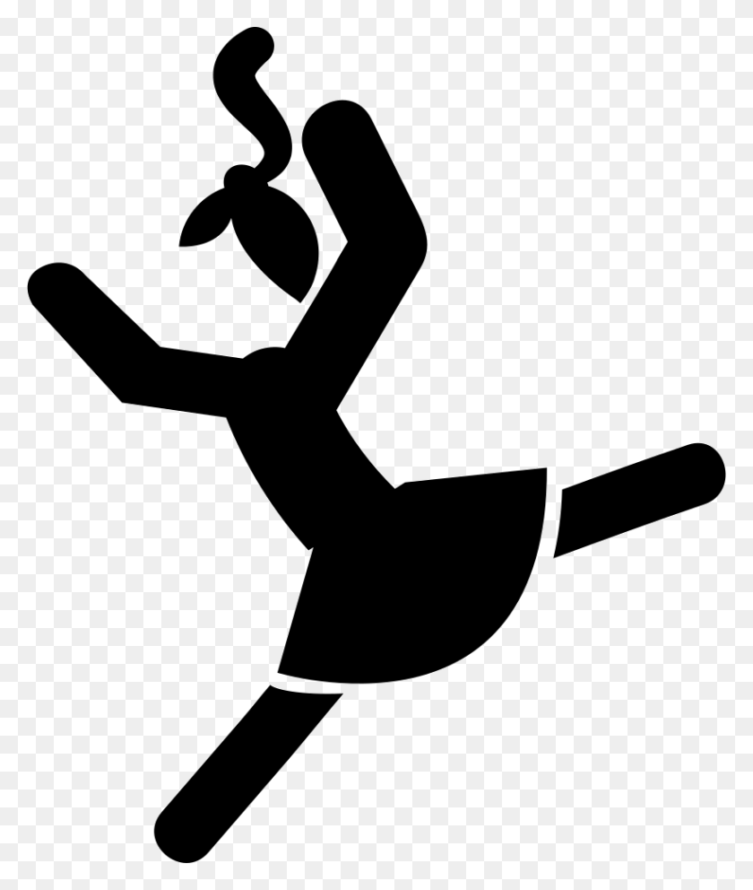 820x980 File Svg Girl Icon Dance, Stencil, Hammer HD PNG Download