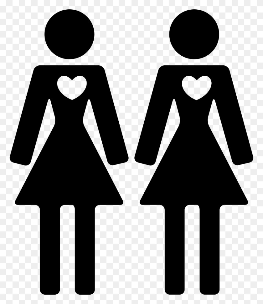 838x980 File Svg Girlfriends Icon Transparent Background, Symbol, Sign, Road Sign HD PNG Download
