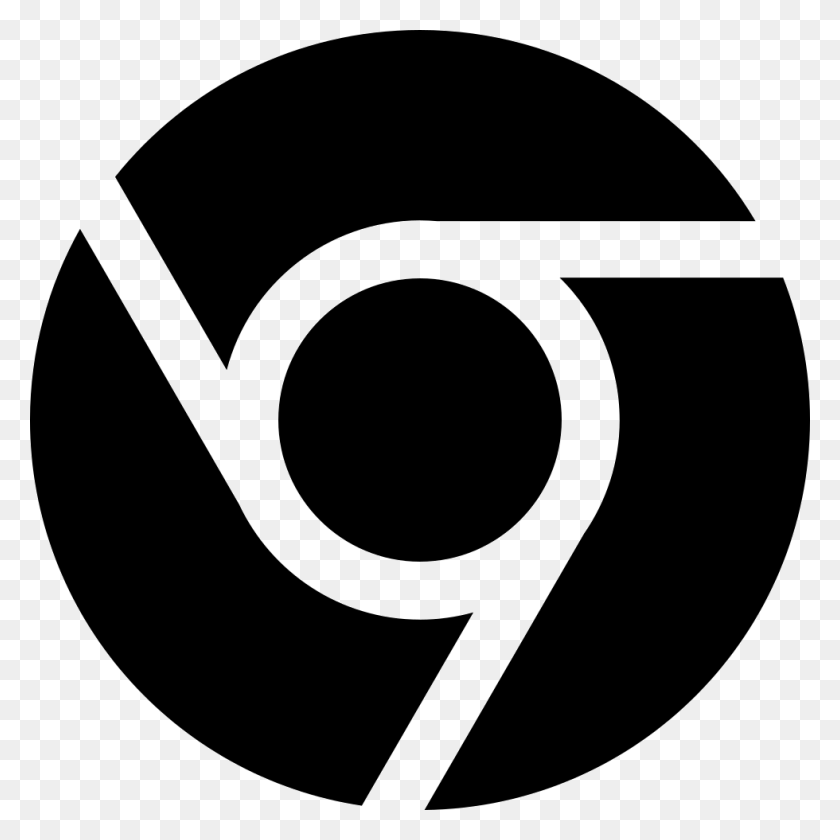 980x980 Файл Svg Логотип Google Chrome Черный, Символ, Товарный Знак, Текст Hd Png Скачать