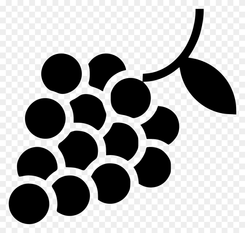980x928 File Svg Grapes Black And White, Stencil, Footprint, Rug HD PNG Download