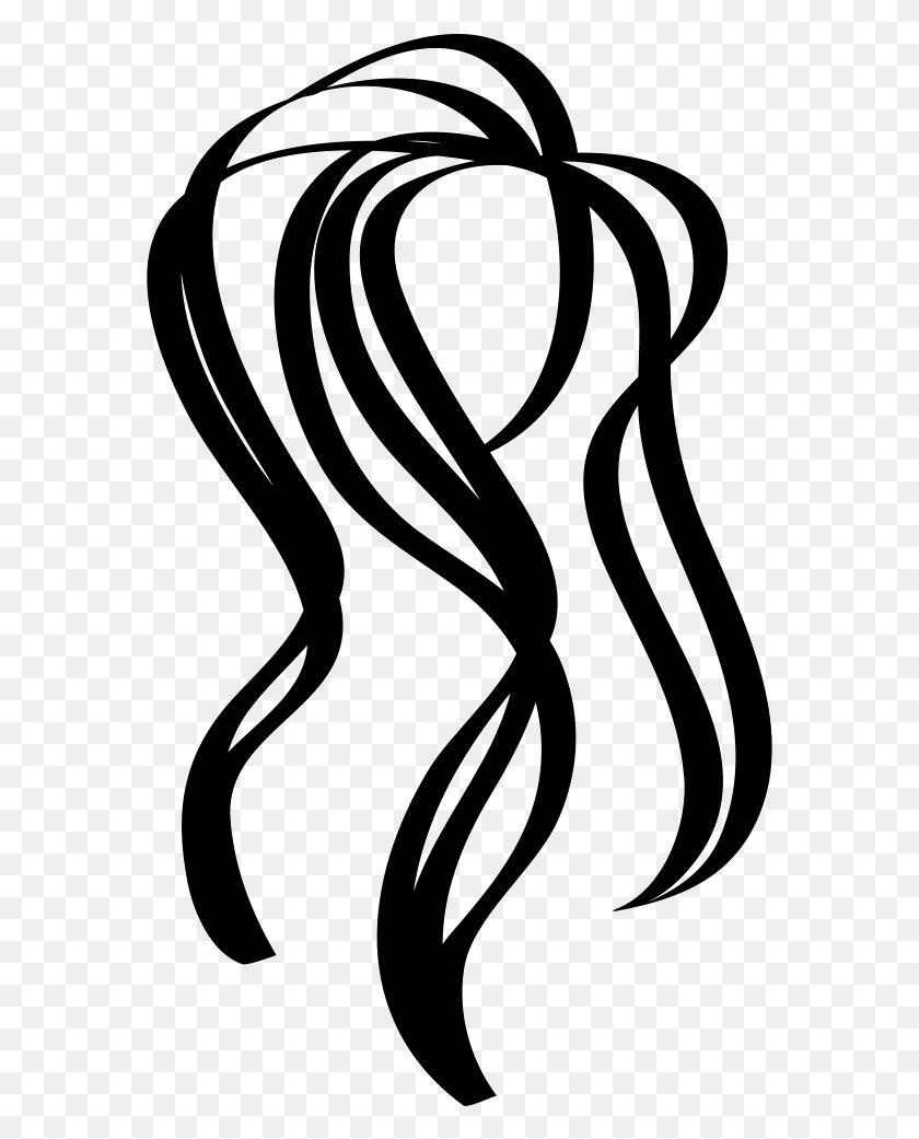 572x981 File Svg Hair Extension Icon, Stencil, Graphics HD PNG Download