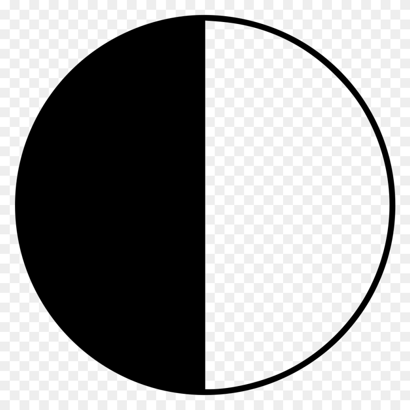 981x982 Descargar Png File Svg Half Black Half White Circle, Símbolo, Cara, Oval Hd Png