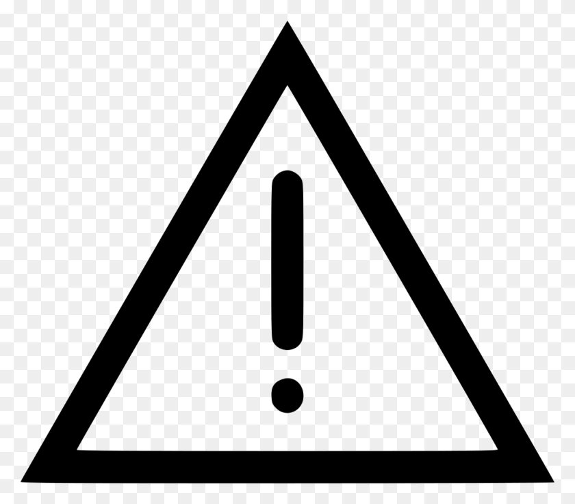 980x850 Файл Svg Знак Опасности Черно-Белый, Треугольник, Символ, Дорожный Знак Png Скачать