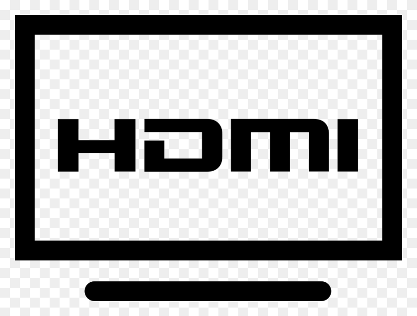 980x726 File Svg Hdmi Icon, Text, Logo, Symbol HD PNG Download