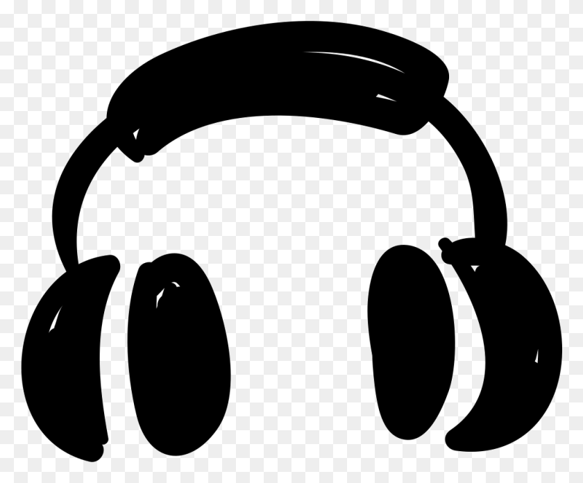 981x800 File Svg Headphones Hand Drawn Transparent, Electronics, Headset, Cushion HD PNG Download