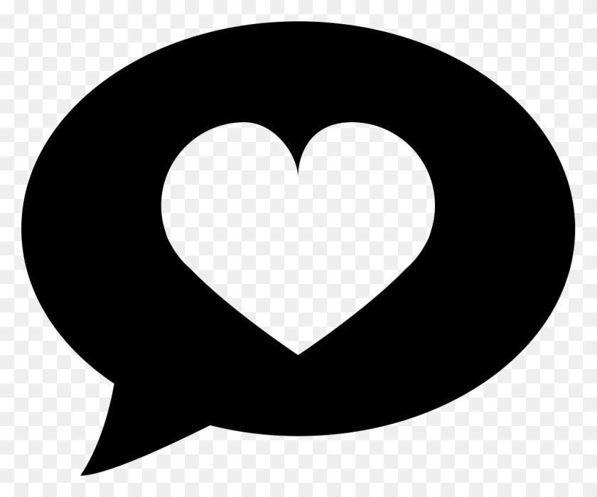 981x806 File Svg Heart In Speech Bubble, Stencil, Pillow, Cushion HD PNG Download
