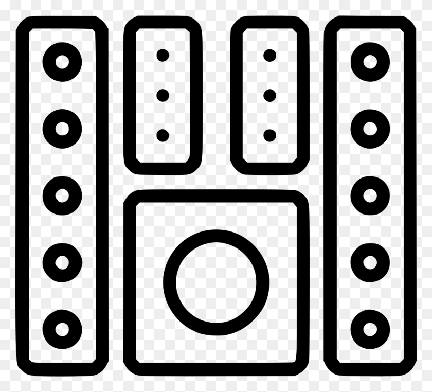 980x882 File Svg Home Theater System Icon, Text, Texture, Domino HD PNG Download