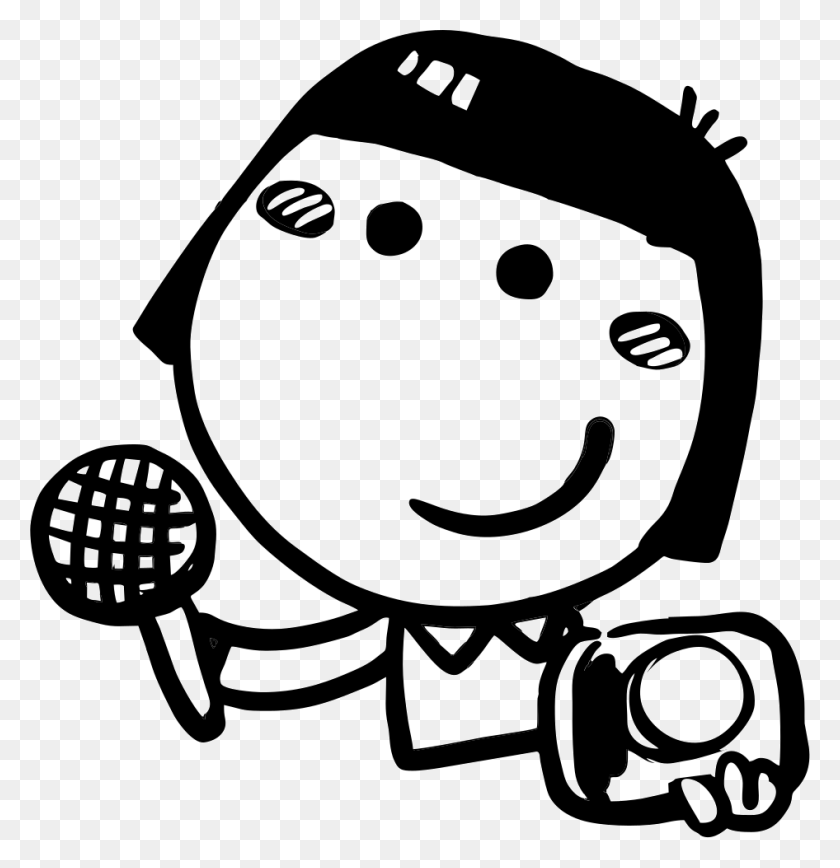 946x981 Png Файл Svg Icon Reporter, Трафарет Hd Png Скачать