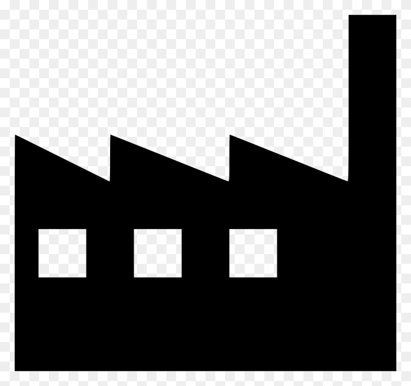 980x918 File Svg Industry Icon Black And White, Symbol, Stencil, Text HD PNG Download