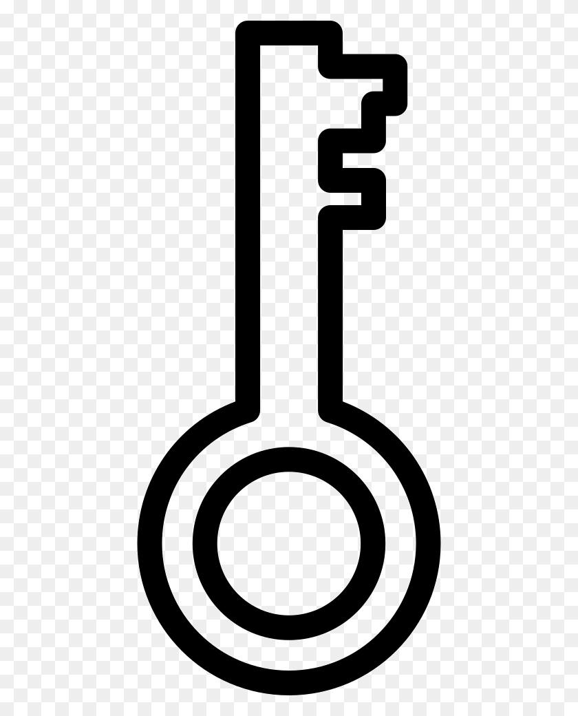 442x980 Значок Файла Svg Key Outline, Лопата, Инструмент, Символ Hd Png Скачать