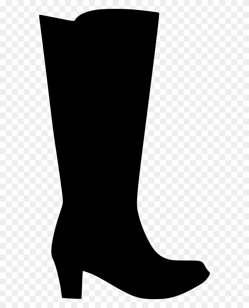 578x980 File Svg Knee High Boot, Clothing, Footwear, Pants HD PNG Download