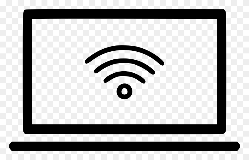 980x602 Файл Svg Ноутбук Wi-Fi Значок, Логотип, Символ, Товарный Знак Hd Png Скачать