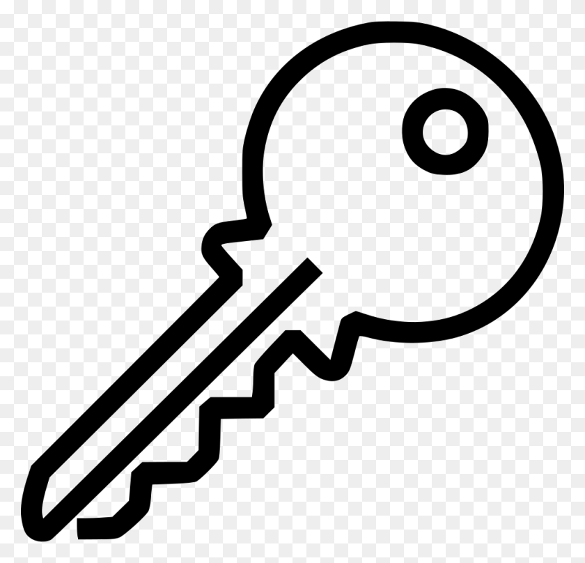 980x940 File Svg Line Art, Key HD PNG Download