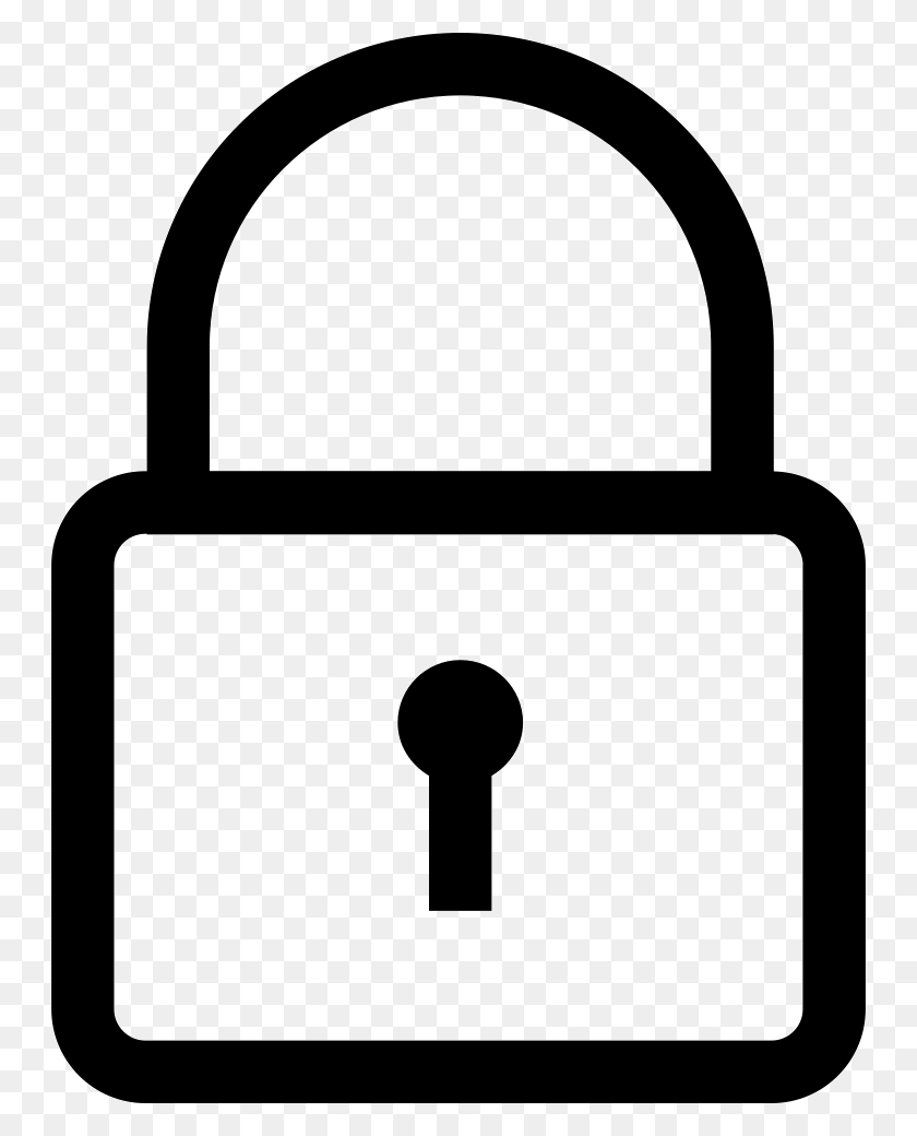746x980 File Svg Lock Icon, Lock, Security, Combination Lock HD PNG Download