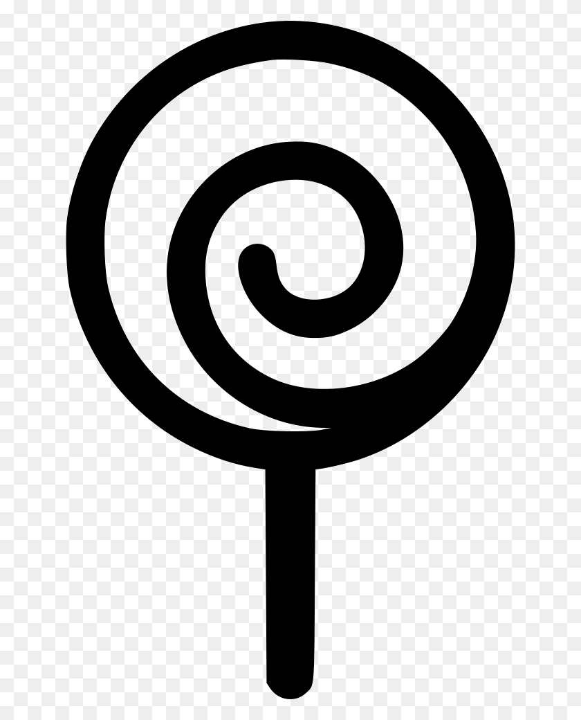650x980 File Svg Lollipop Black And White Clipart, Spiral, Coil HD PNG Download