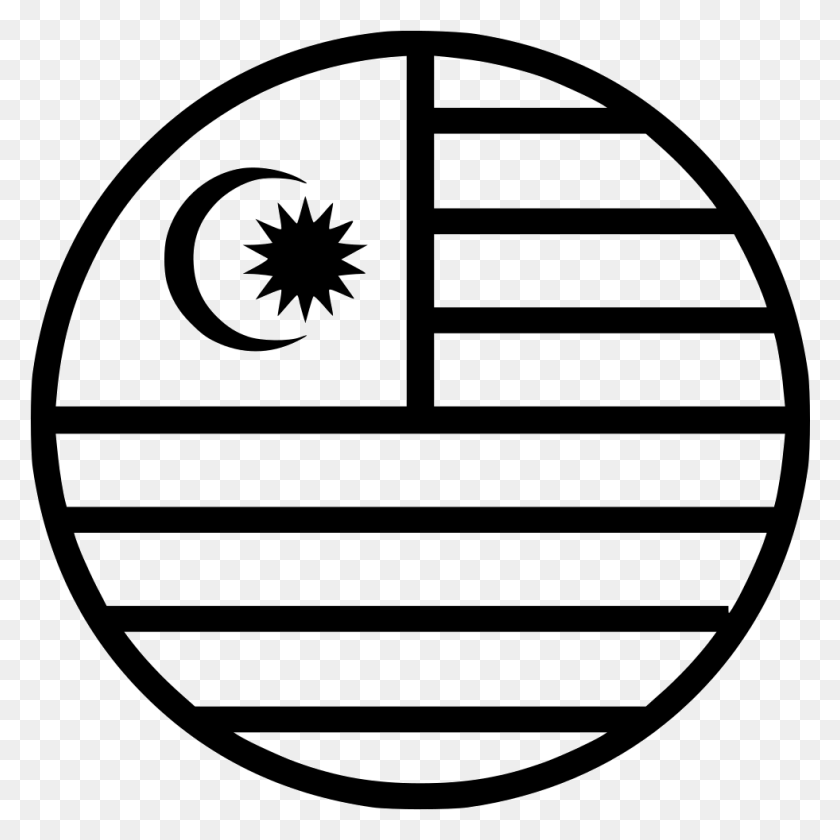 981x982 Файл Svg Флаг Малайзии Черный Усилитель Белый, Логотип, Символ, Товарный Знак Hd Png Скачать