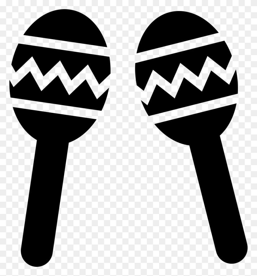 906x980 File Svg Maracas Icon, Maraca, Musical Instrument HD PNG Download