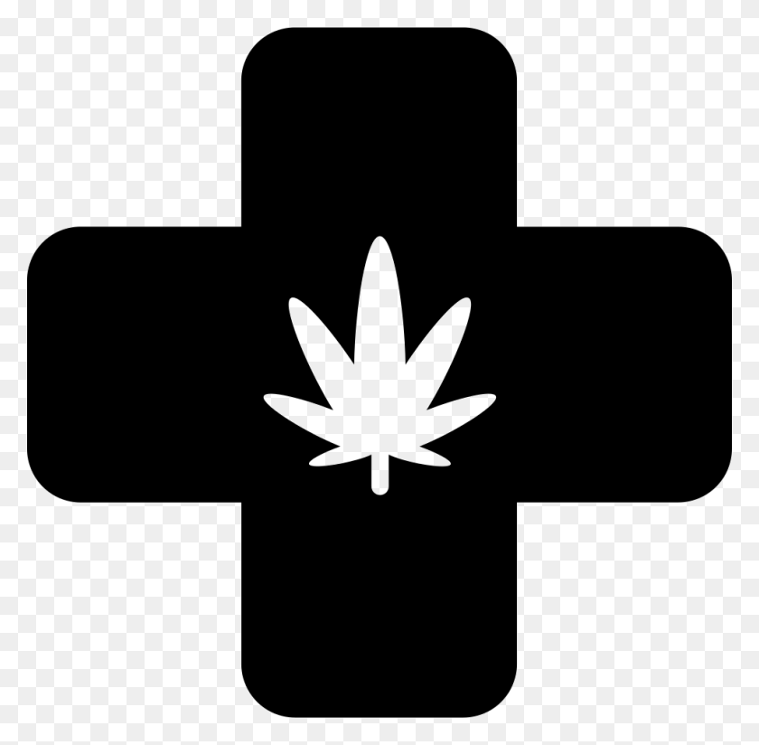 980x960 Descargar Png File Svg Medical Marijuana Logo, Símbolo, Cruz, Crucifijo Hd Png