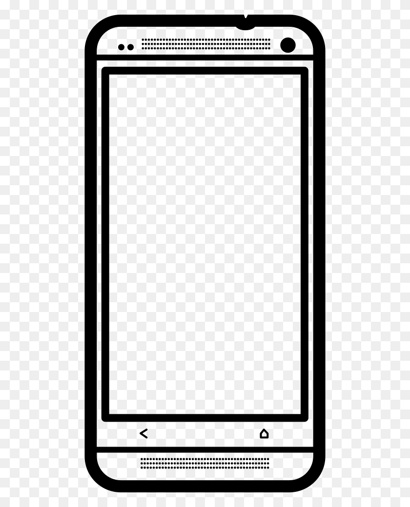 494x980 File Svg Monochrome, Phone, Electronics, Mobile Phone HD PNG Download