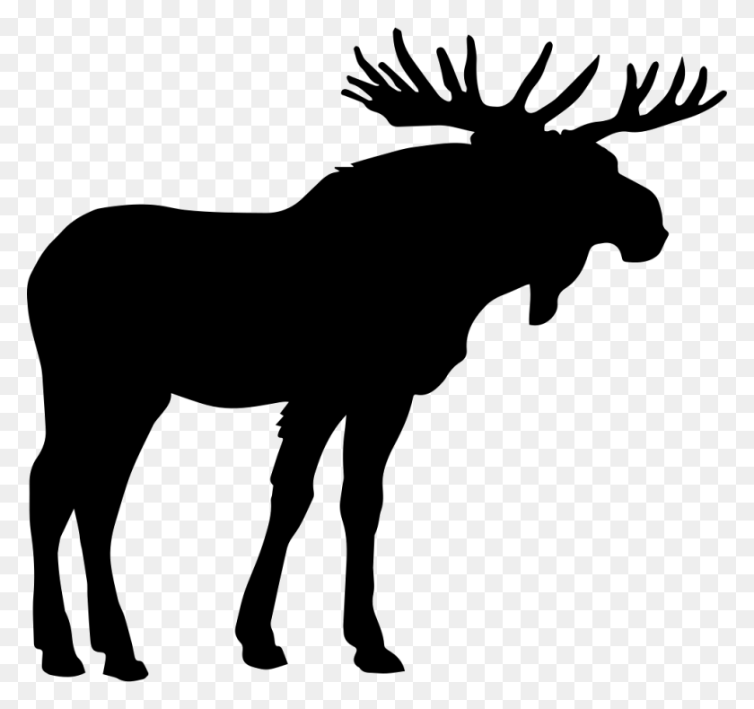 980x918 Файл Svg Moose Icon, Млекопитающее, Животное Hd Png Скачать