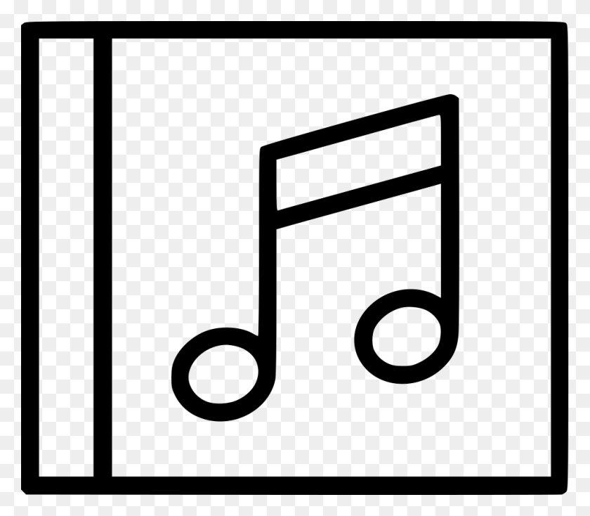 981x848 Файл Svg Музыкальные Ноты Черный Контур, Символ, Текст, Логотип Hd Png Скачать