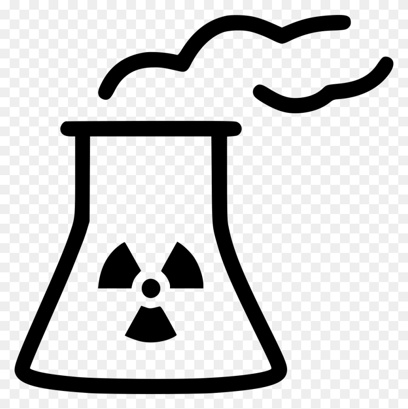 980x982 File Svg Nuclear Power Plant Icon, Stencil, Shovel, Tool HD PNG Download