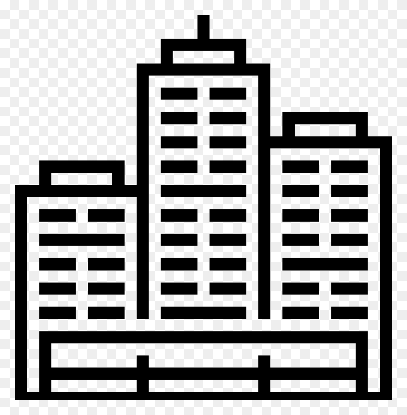960x980 File Svg Office Building Icon, Stencil, Symbol, Text HD PNG Download