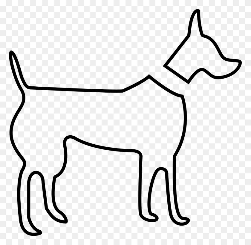 981x956 File Svg Old English Terrier, Stencil, Mammal, Animal HD PNG Download
