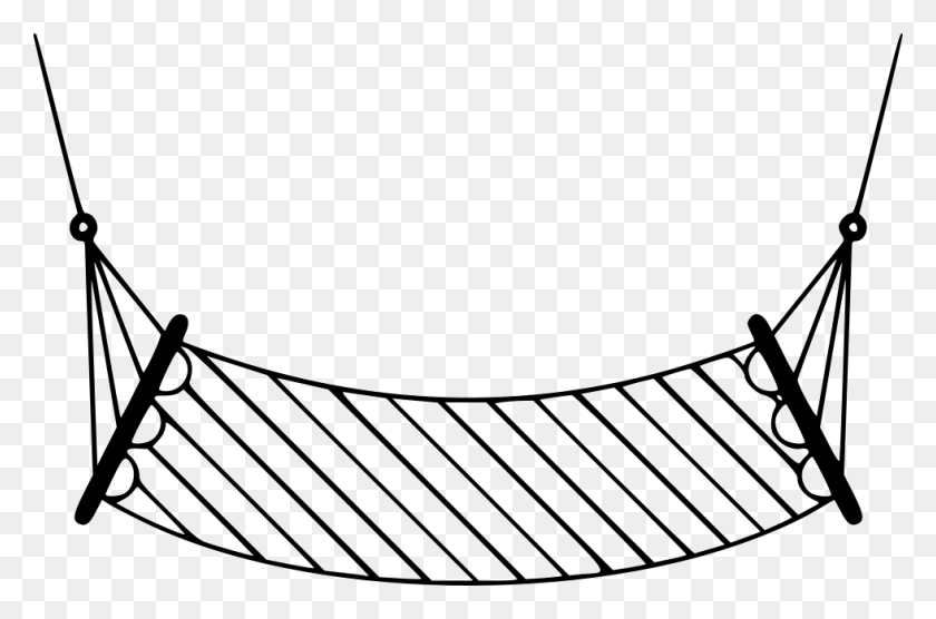 980x624 File Svg Outline Image Of Hammock, Bow, Label, Text HD PNG Download
