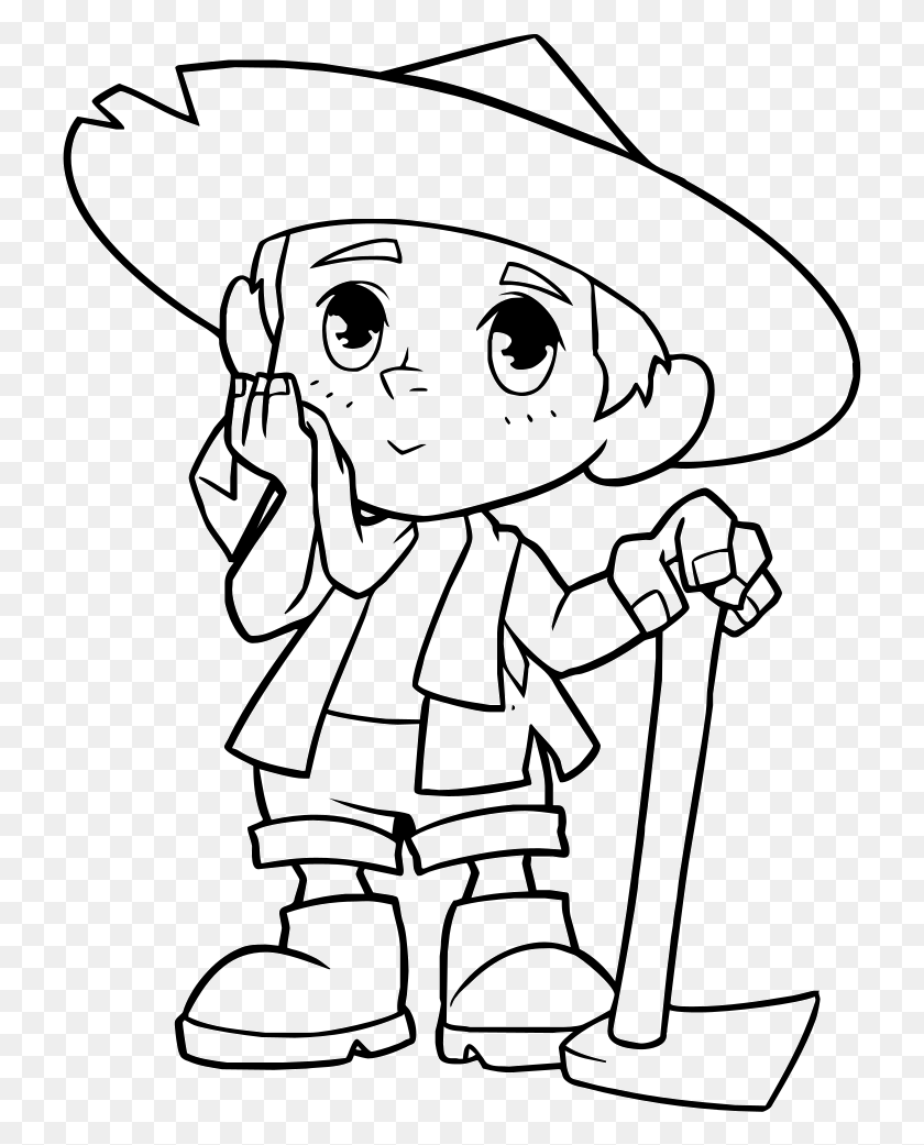 726x981 File Svg Peasants Drawing, Clothing, Apparel, Hat HD PNG Download