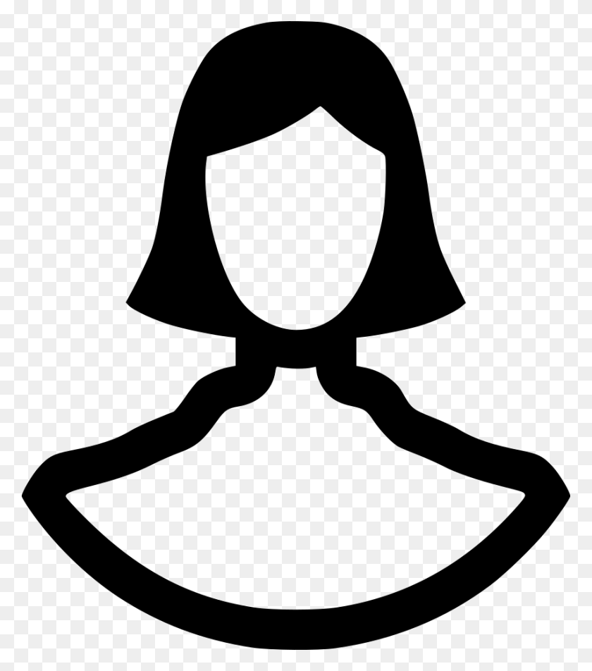 856x980 File Svg Personal Information Girl Icon, Stencil, Clothing HD PNG Download
