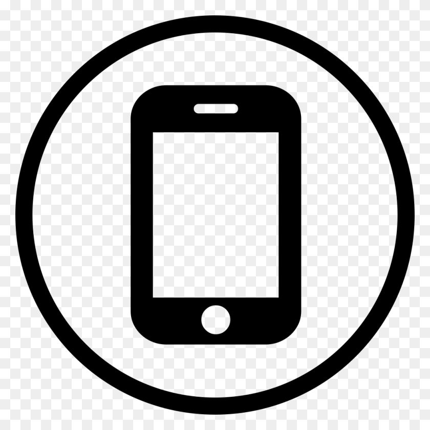 980x980 Файл Svg Значок Телефона Черно-Белый, Электроника, Телефон, Мобильный Телефон Hd Png Скачать