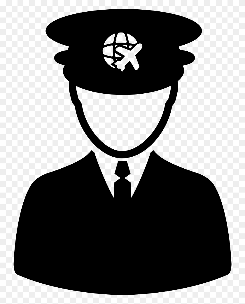 748x982 File Svg Pilot Hat Icon, Stencil, Clothing, Apparel HD PNG Download