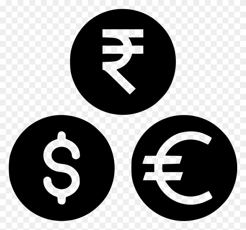 980x912 File Svg Rupee Dollar Euro Symbol, Stencil, Number, Text HD PNG Download