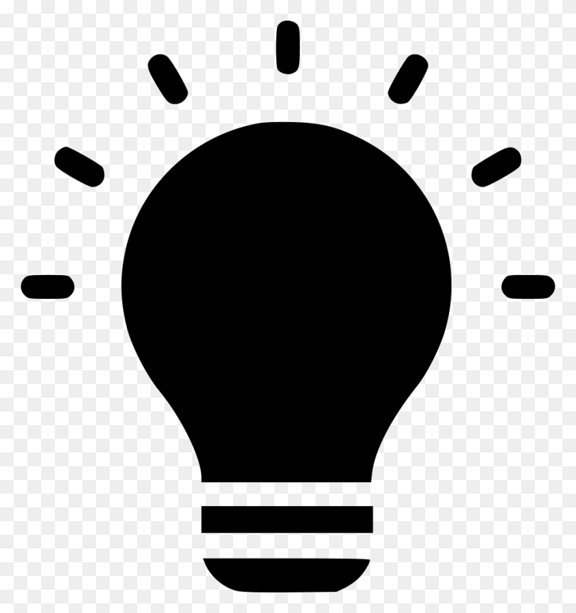 916x980 File Svg Scalable Vector Graphics, Light, Stencil, Lightbulb HD PNG Download