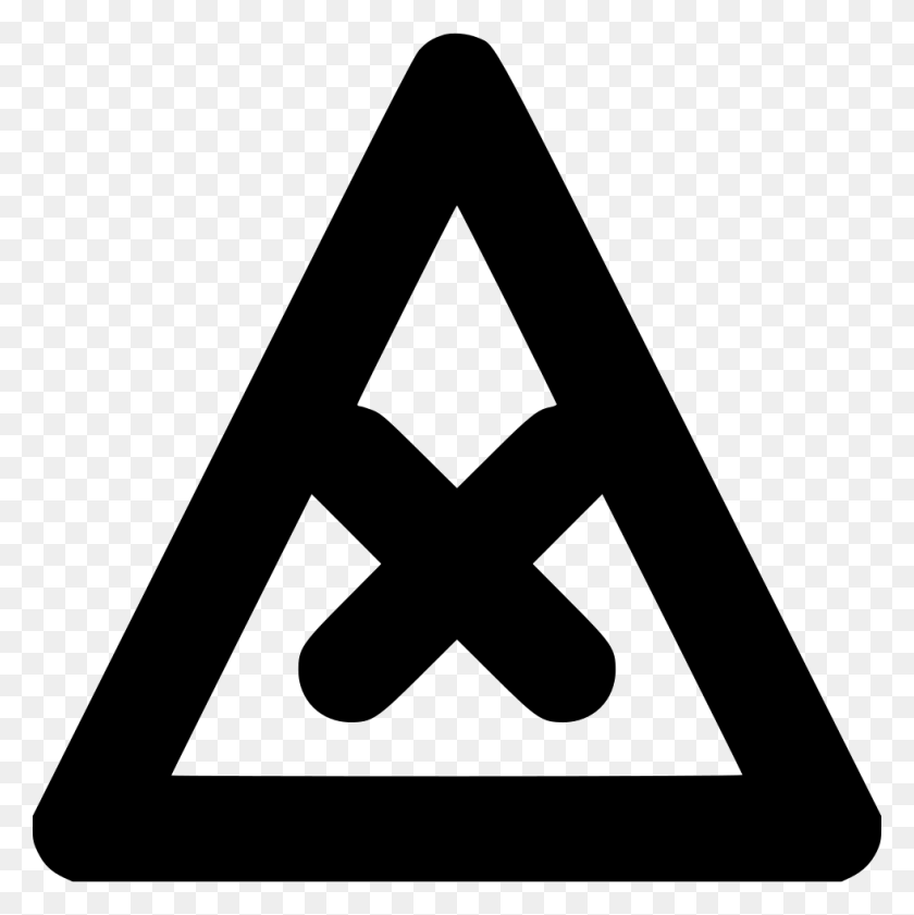 Неионизирующее излучение символ. Radiation symbol in Triangle Black. Crossroad svg. Non logo PNG.