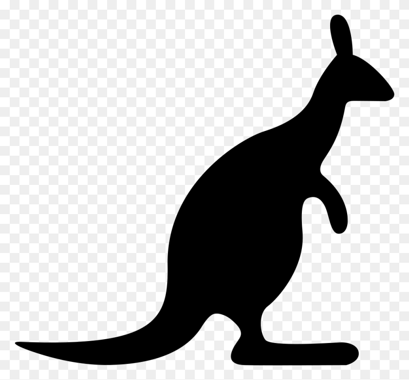 981x908 File Svg Silhouette Of A Kangaroo, Mammal, Animal, Wallaby HD PNG Download