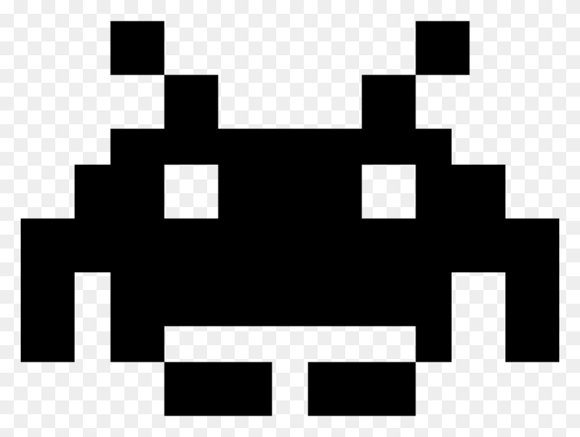 980x720 Descargar Png File Svg Space Invaders Svg, Stencil, Pac Man, Almohada Hd Png